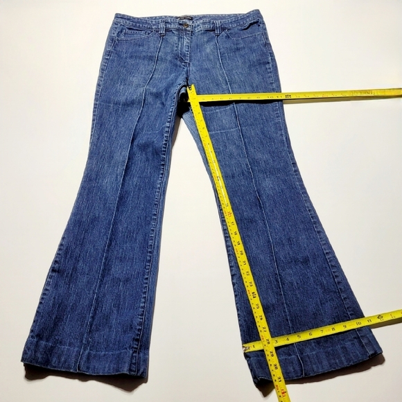 NY&Co VTG Mid Rise Stitched Front Creased Boot Cut Stretch Jeans (14) - Picture 7 of 8